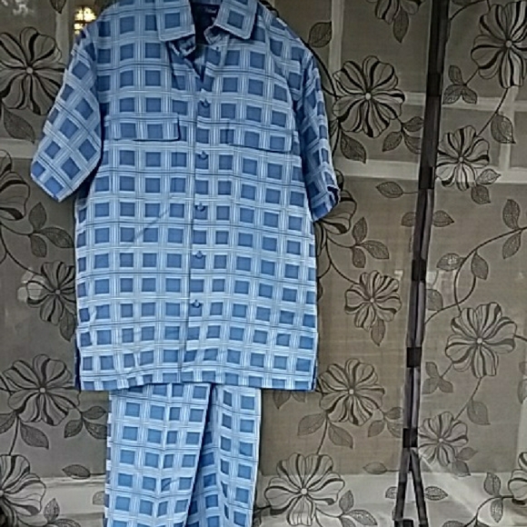 J. Garcia Blue and White Checkered Shirt - Picture 1 of 6
